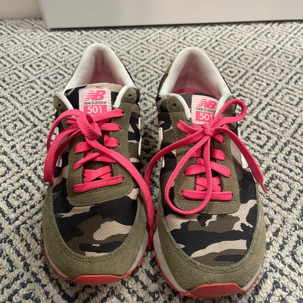 adidas Kids' Camo Sneakers - Pink and Green